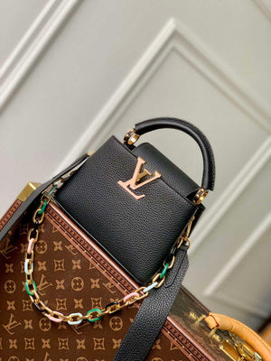 LV M21641 Louis Vuitton Capucines Mini Handbag Black - Default Title - View 1