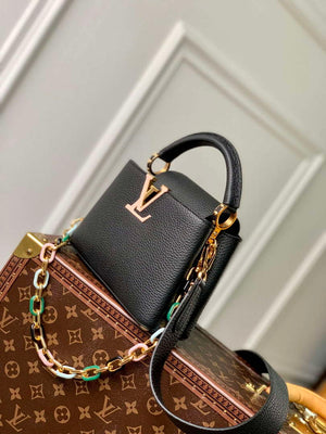 LV M21641 Louis Vuitton Capucines Mini Handbag Black - Default Title - View 2