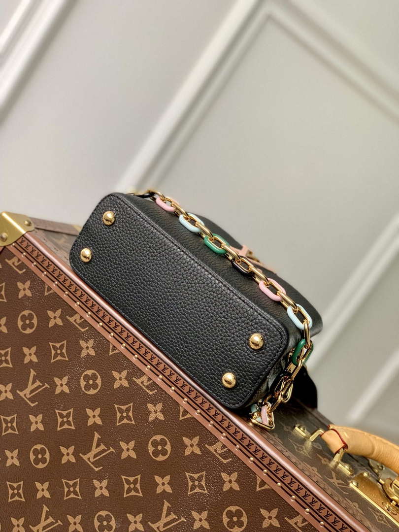 LV M21641 Louis Vuitton Capucines Mini Handbag Black - Default Title - View 4