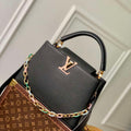 LV M21641 Louis Vuitton Capucines MM Handbag Black - Default Title - View 1