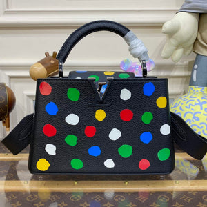 LV M21663 Louis Vuitton LV x YK Capucines BB Bag Black - Default Title - View 1