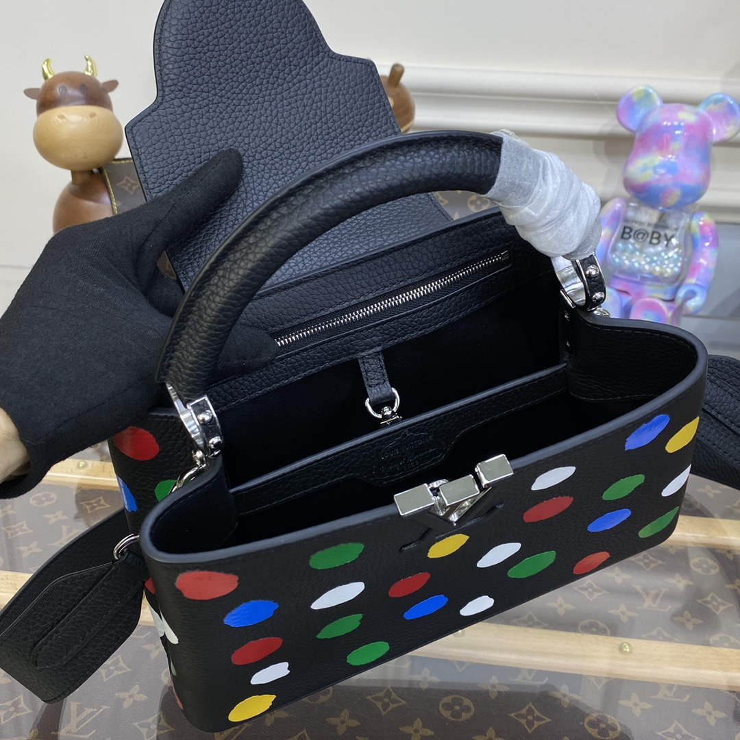 LV M21663 Louis Vuitton LV x YK Capucines BB Bag Black - Default Title - View 9