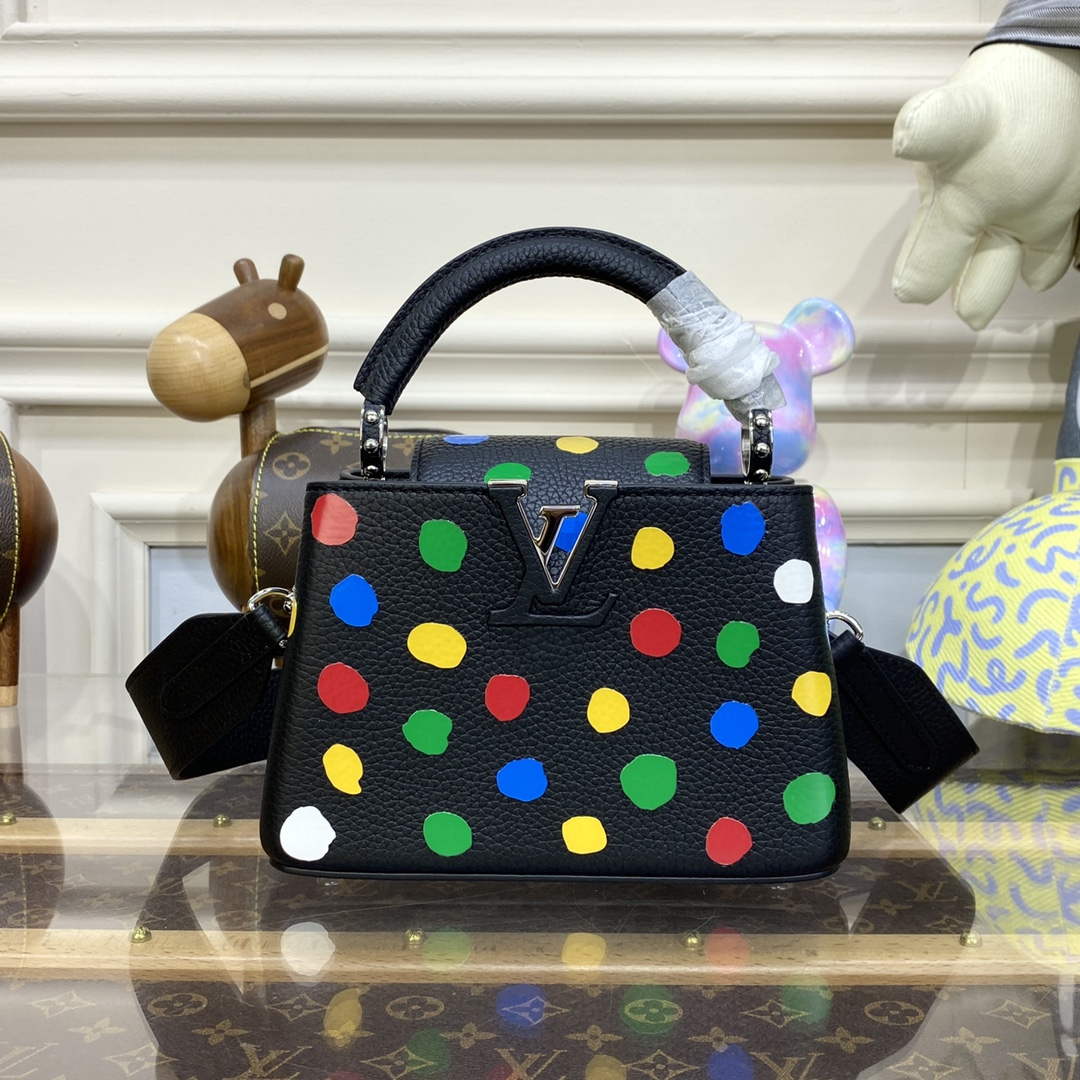 LV M21663 Louis Vuitton LV x YK Capucines Mini Bag Black - Default Title - View 1