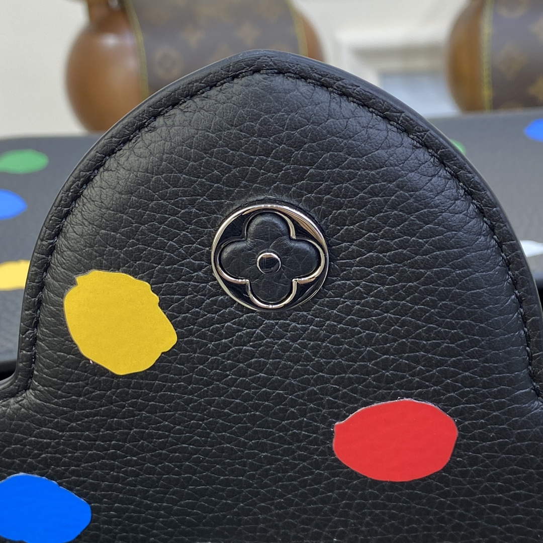 LV M21663 Louis Vuitton LV x YK Capucines MM Bag Black - Default Title - View 6