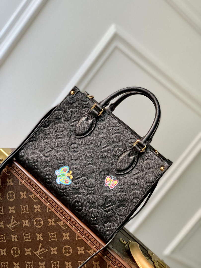 LV M21732 Louis Vuitton LV x YK OnTheGo PM Bag Black - Default Title - View 3