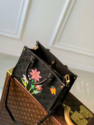 LV M21732 Louis Vuitton LV x YK OnTheGo PM Bag Black - Default Title - View 4