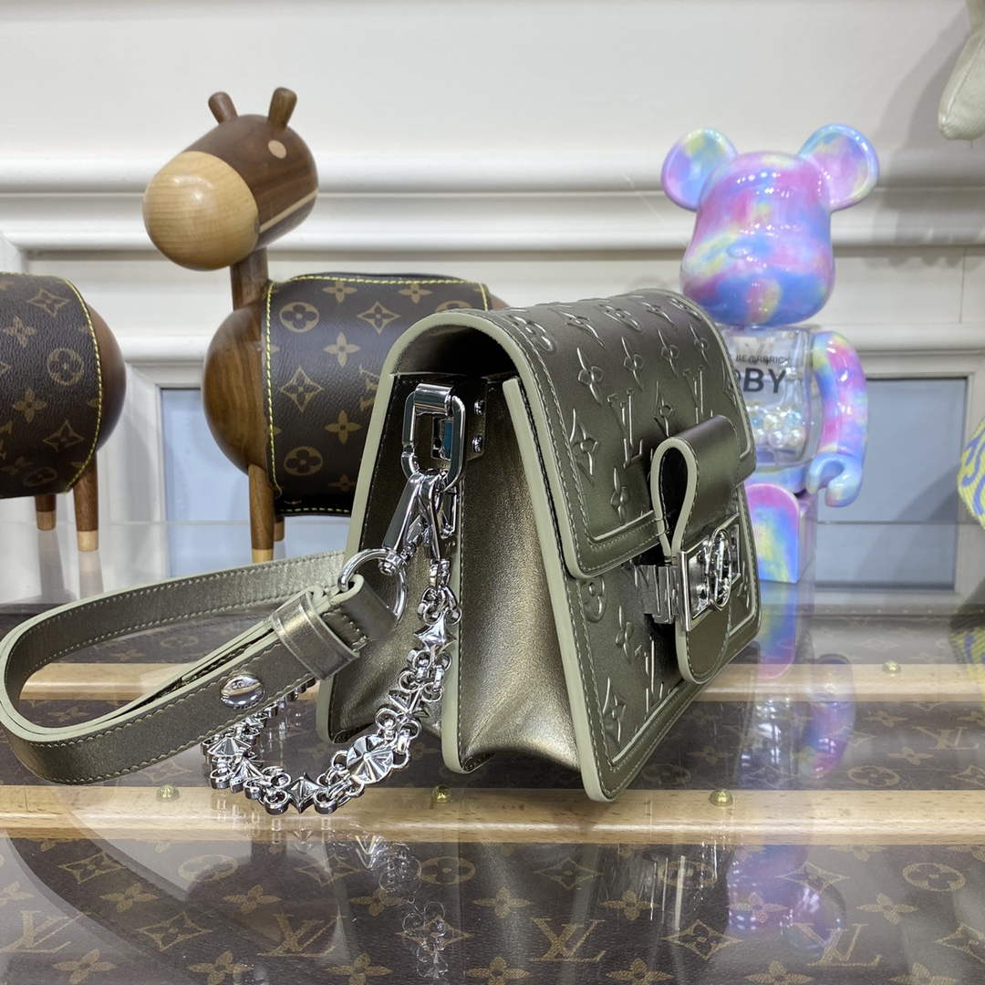 LV M21740 Louis Vuitton Mini Dauphine Bag Light gold - Default Title - View 3
