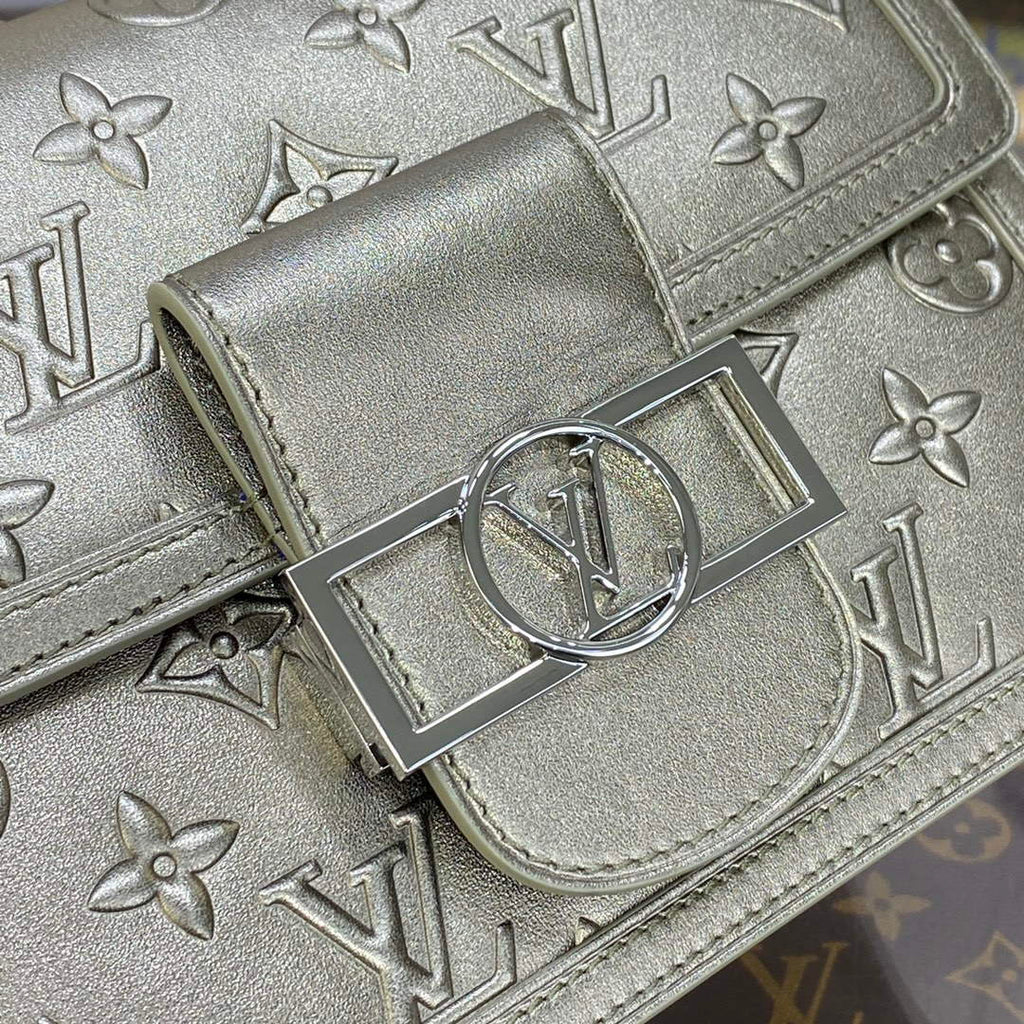 LV M21740 Louis Vuitton Mini Dauphine Bag Light gold