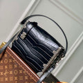 LV M21741 Louis Vuitton Side Trunk PM Bag Black Crocodile pattern - Default Title - View 1