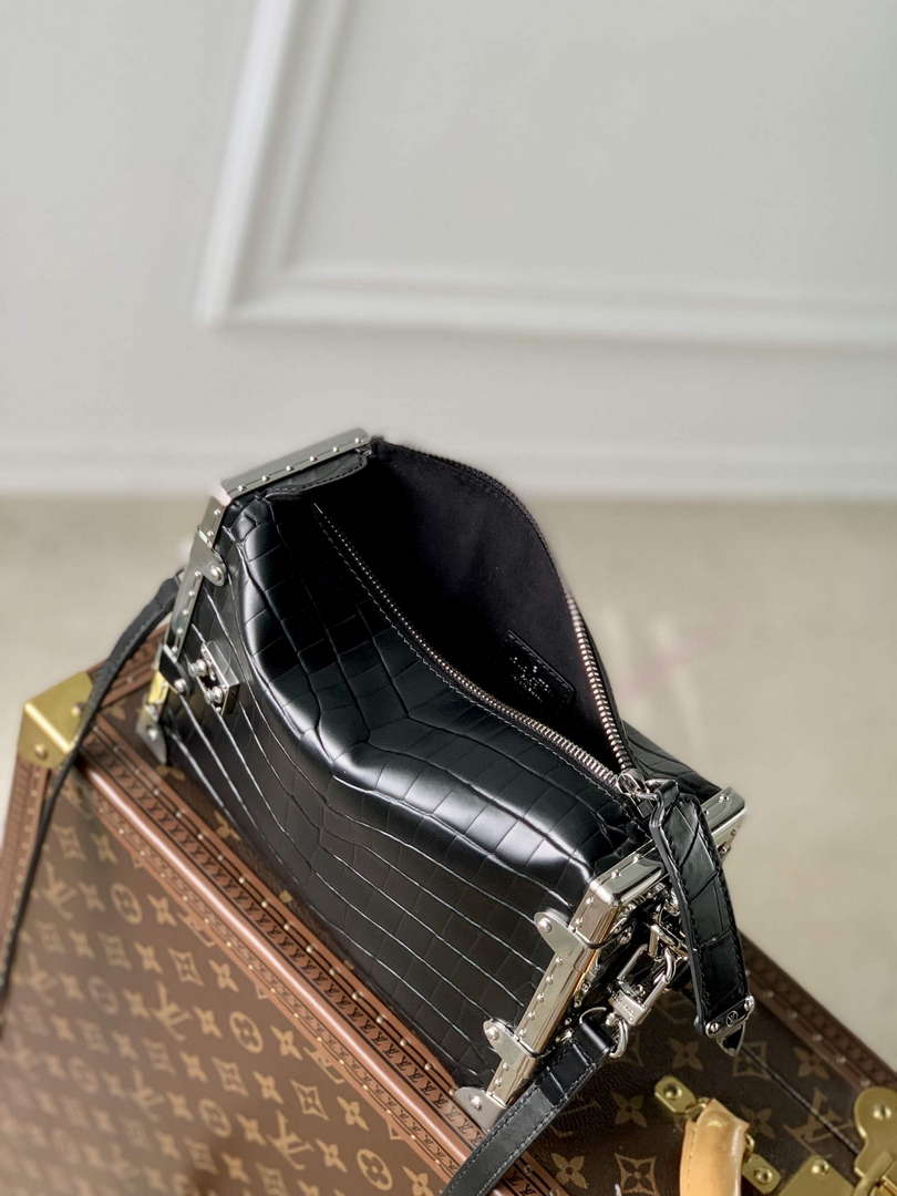 LV M21741 Louis Vuitton Side Trunk PM Bag Black Crocodile pattern - Default Title - View 8