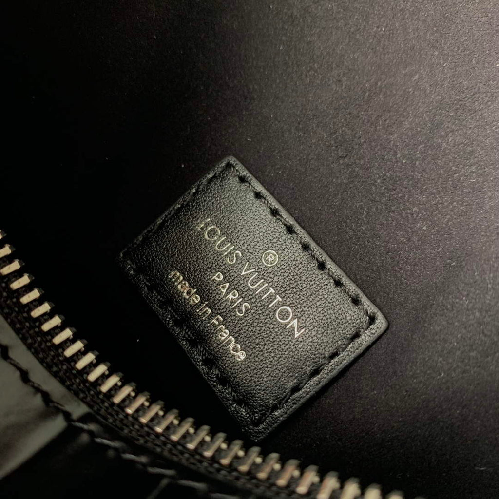 LV M21741 Louis Vuitton Side Trunk PM Bag Black Crocodile pattern