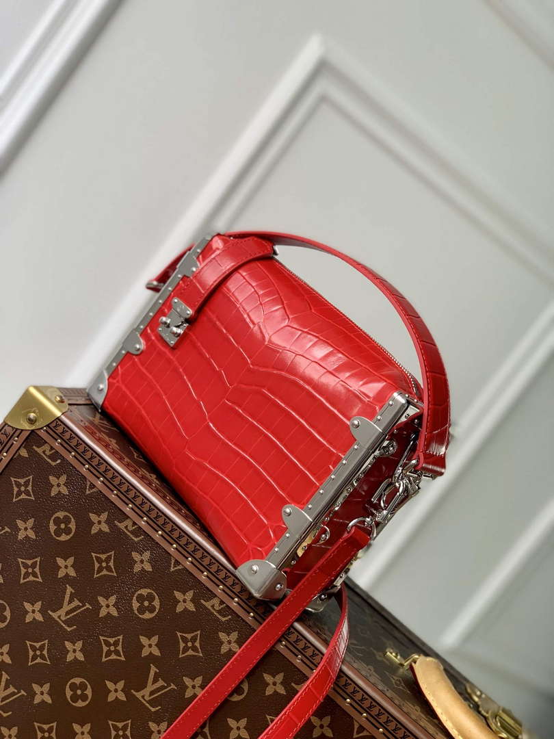 LV M21741 Louis Vuitton Side Trunk PM Bag Red Crocodile pattern - Default Title - View 3