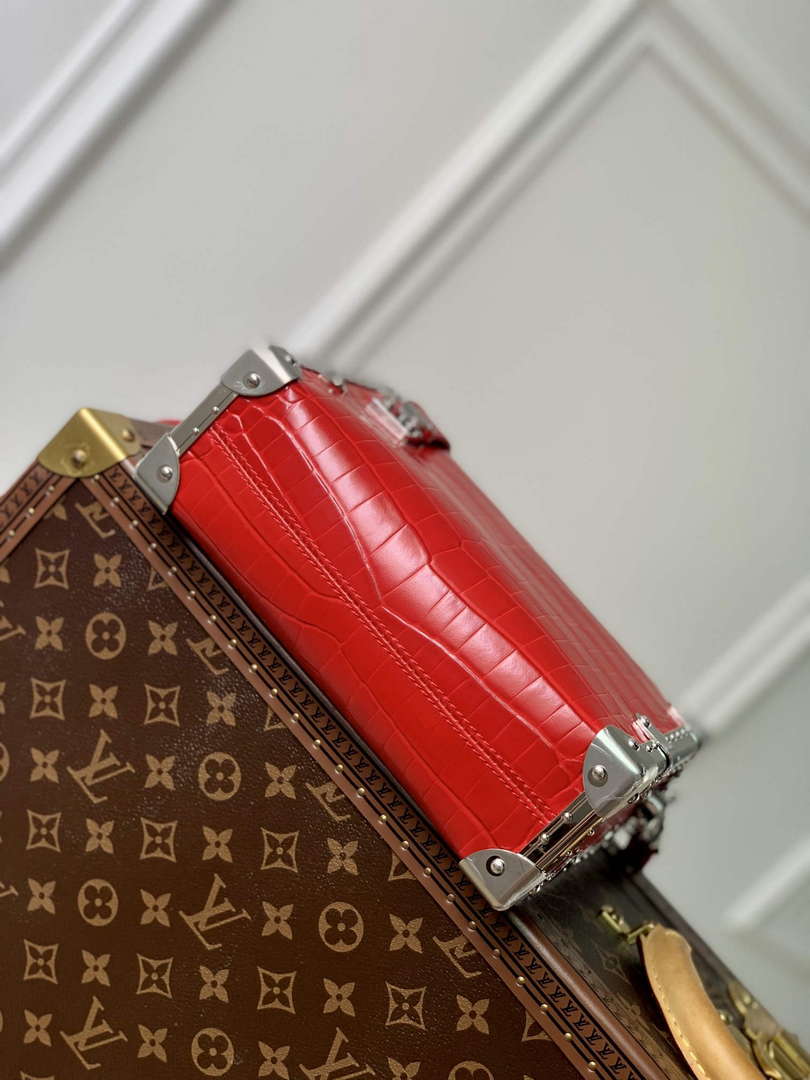 LV M21741 Louis Vuitton Side Trunk PM Bag Red Crocodile pattern - Default Title - View 4