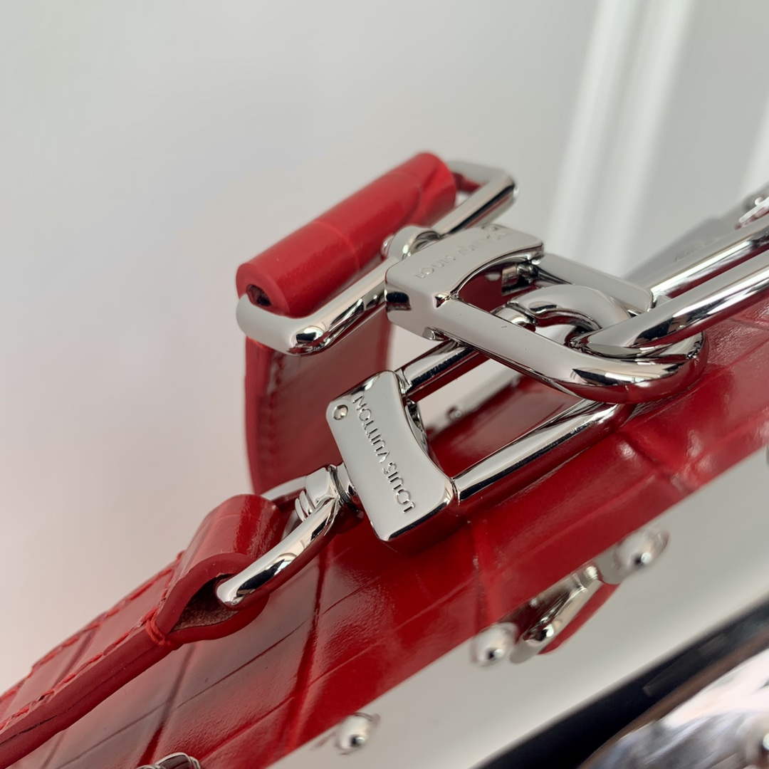 LV M21741 Louis Vuitton Side Trunk PM Bag Red Crocodile pattern - Default Title - View 6