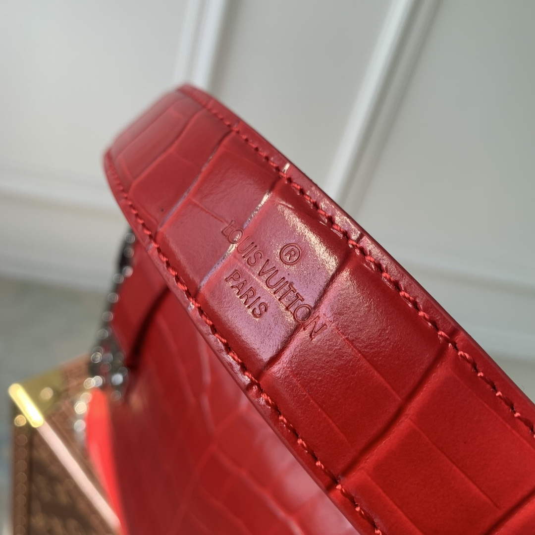 LV M21741 Louis Vuitton Side Trunk PM Bag Red Crocodile pattern - Default Title - View 7