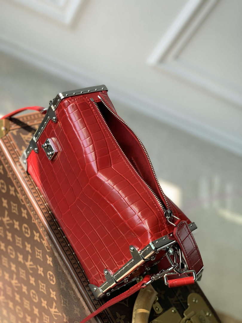 LV M21741 Louis Vuitton Side Trunk PM Bag Red Crocodile pattern - Default Title - View 8