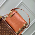 LV M21741 Louis Vuitton Side Trunk PM Bag Tan Brown - Default Title - View 1