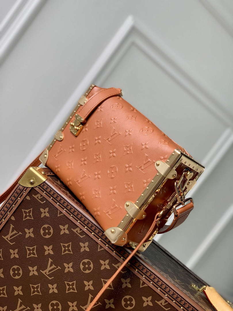LV M21741 Louis Vuitton Side Trunk PM Bag Tan Brown - Default Title - View 3