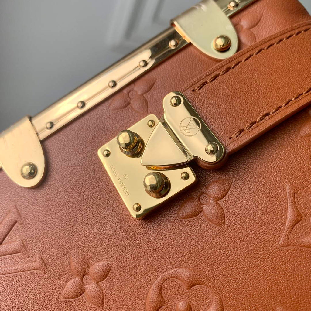 LV M21741 Louis Vuitton Side Trunk PM Bag Tan Brown