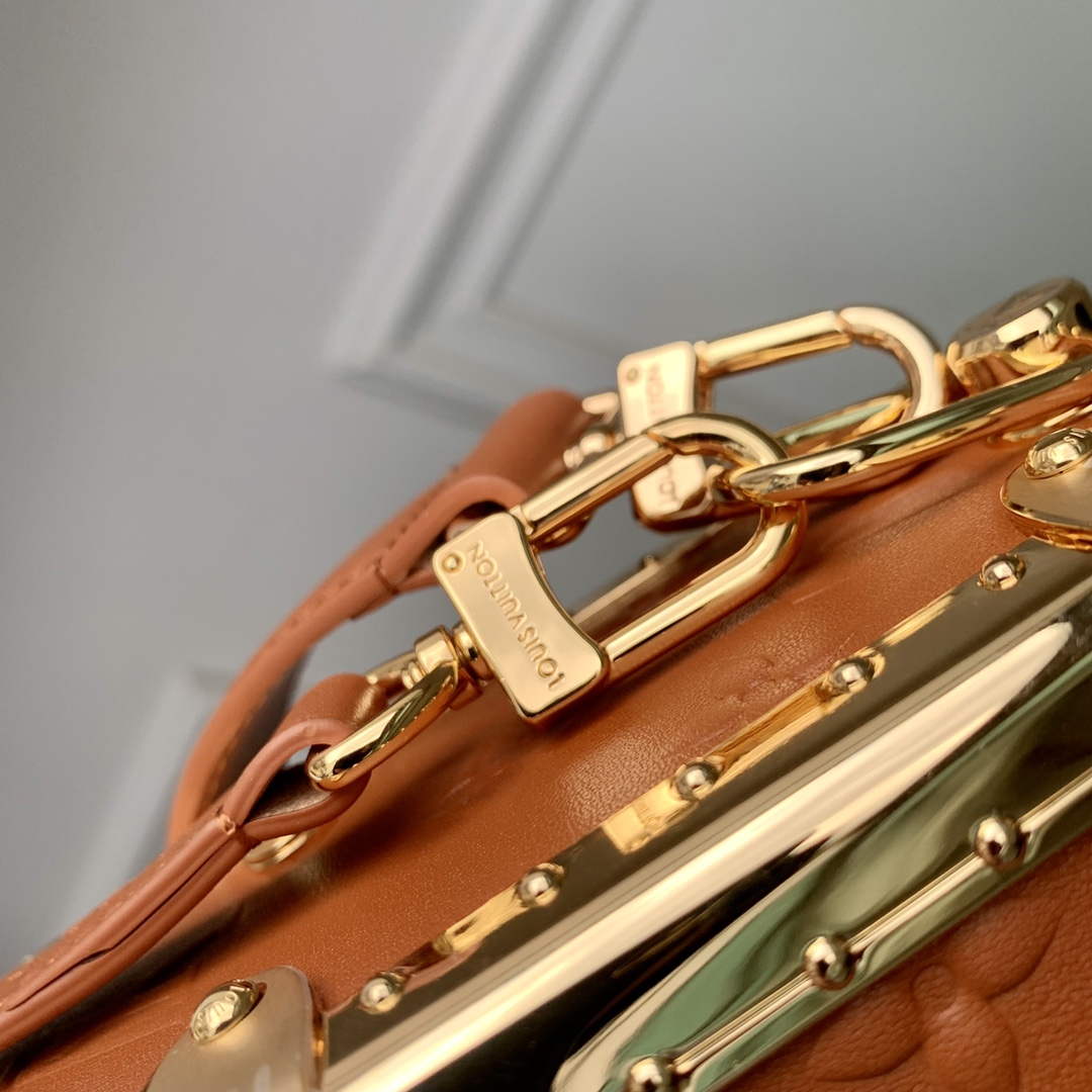 LV M21741 Louis Vuitton Side Trunk PM Bag Tan Brown - Default Title - View 6