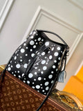 LV M21753 Louis Vuitton LV x YK N¨¦ono¨¦ MM Bag Black White