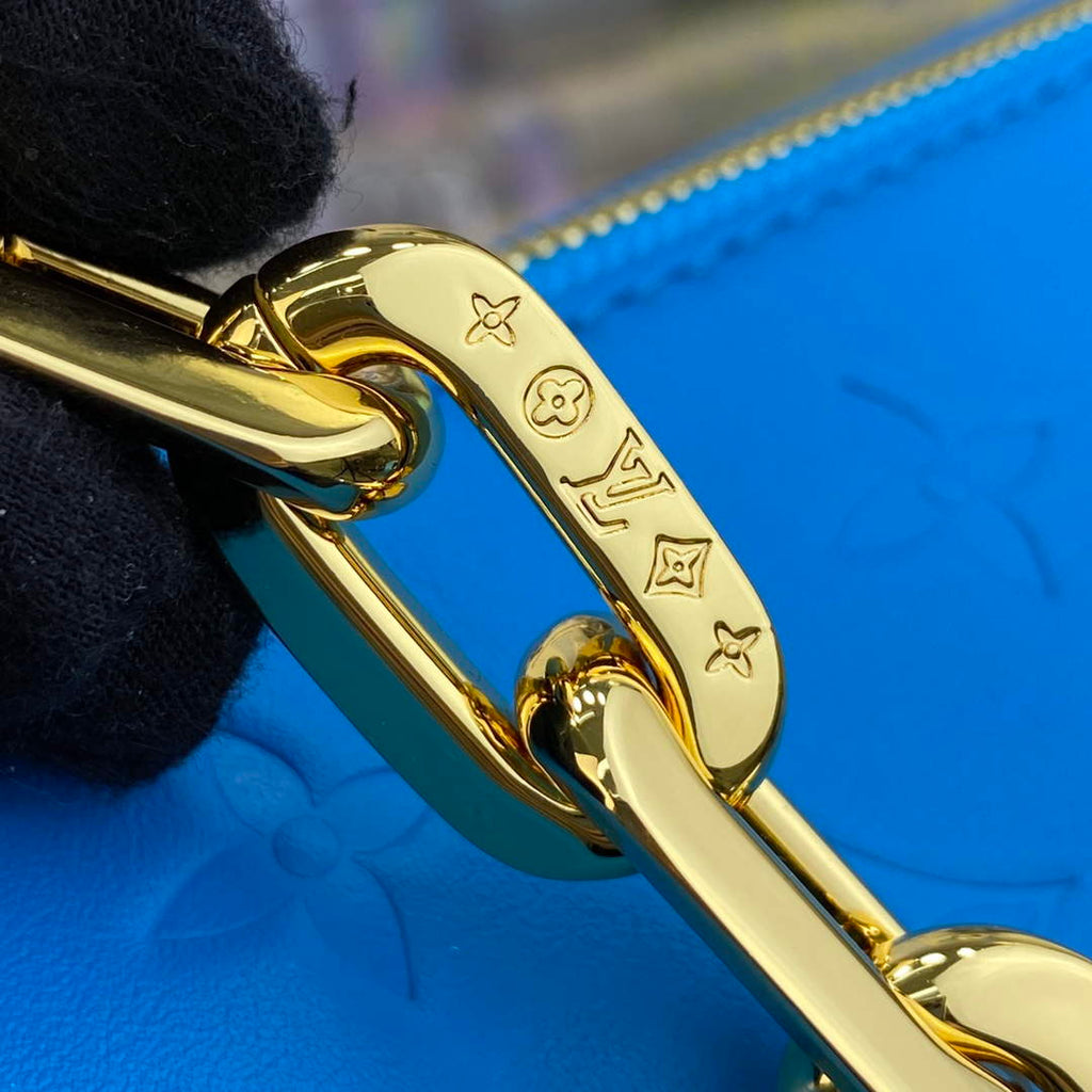LV M21773 Louis Vuitton Coussin PM Handbag Blue