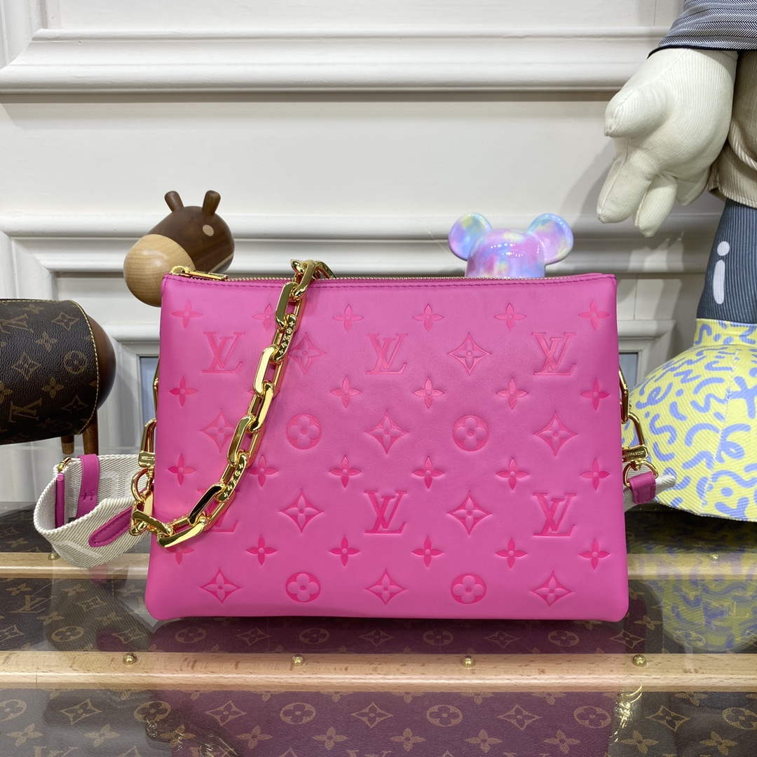 LV M21773 Louis Vuitton Coussin PM Handbag Rose Miami Pink - Default Title - View 1