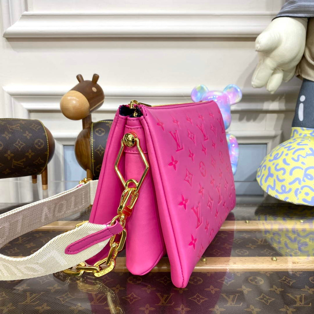 LV M21773 Louis Vuitton Coussin PM Handbag Rose Miami Pink