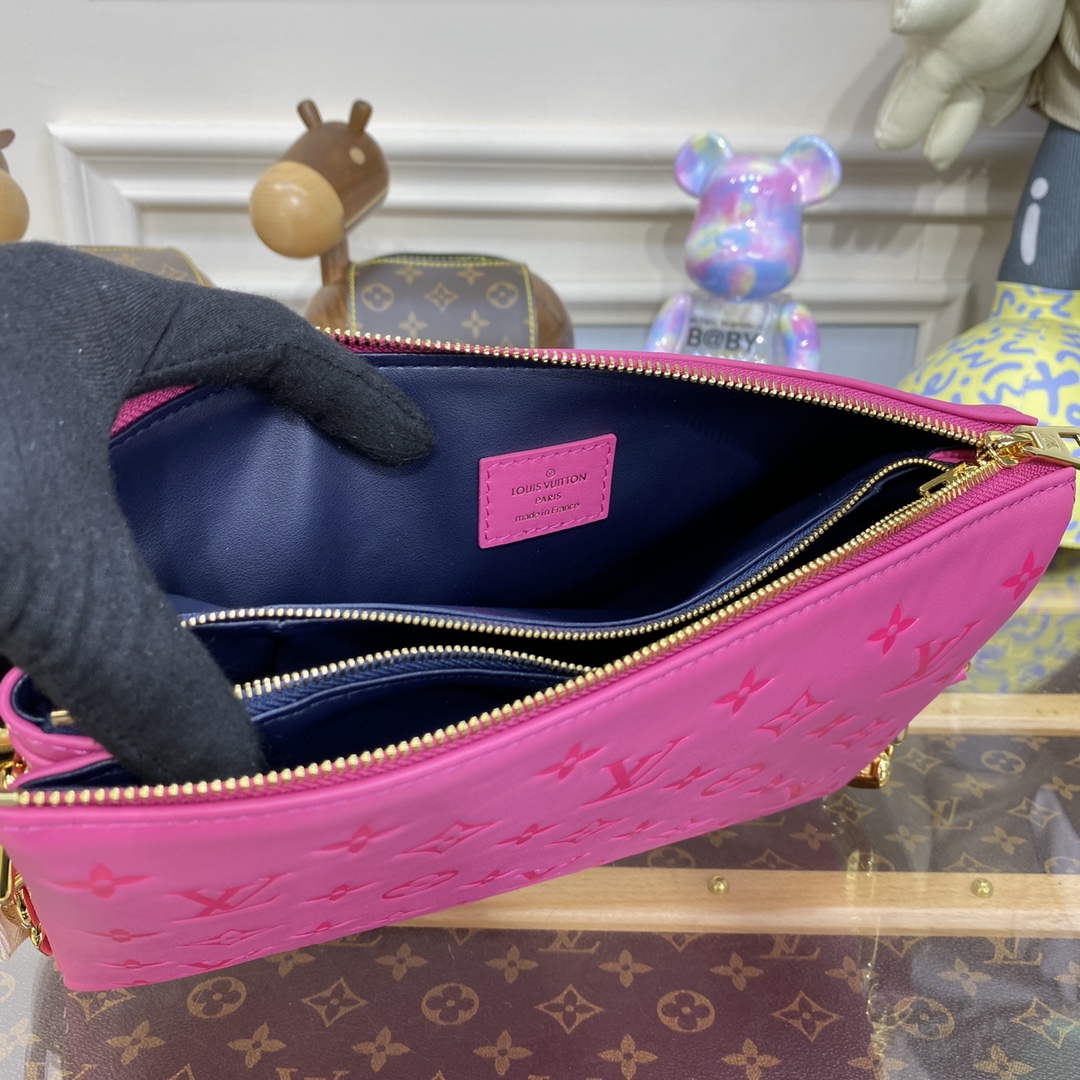 LV M21773 Louis Vuitton Coussin PM Handbag Rose Miami Pink - Default Title - View 9