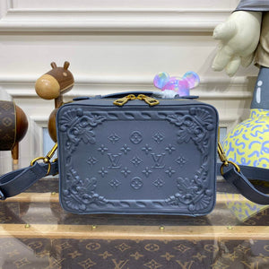 LV M21833 Louis Vuitton Handle Soft Trunk Bag Dark Shadow Grey - Default Title - View 1