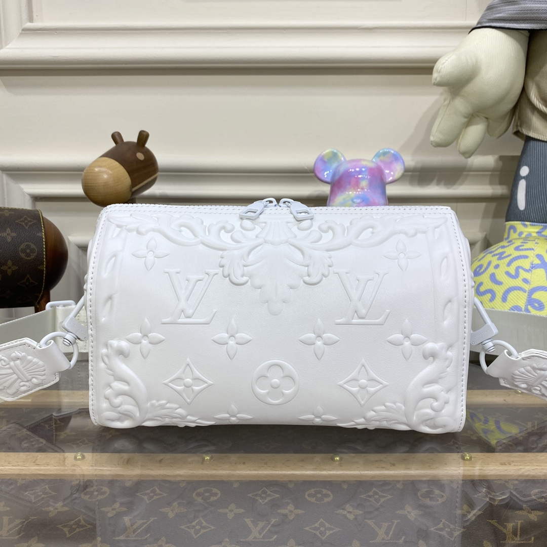 LV M21835 Louis Vuitton City Keepall Bag Optic White - Default Title - View 1