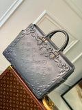 LV M21841 Louis Vuitton Sac Plat Tote Bag Dark Shadow Grey