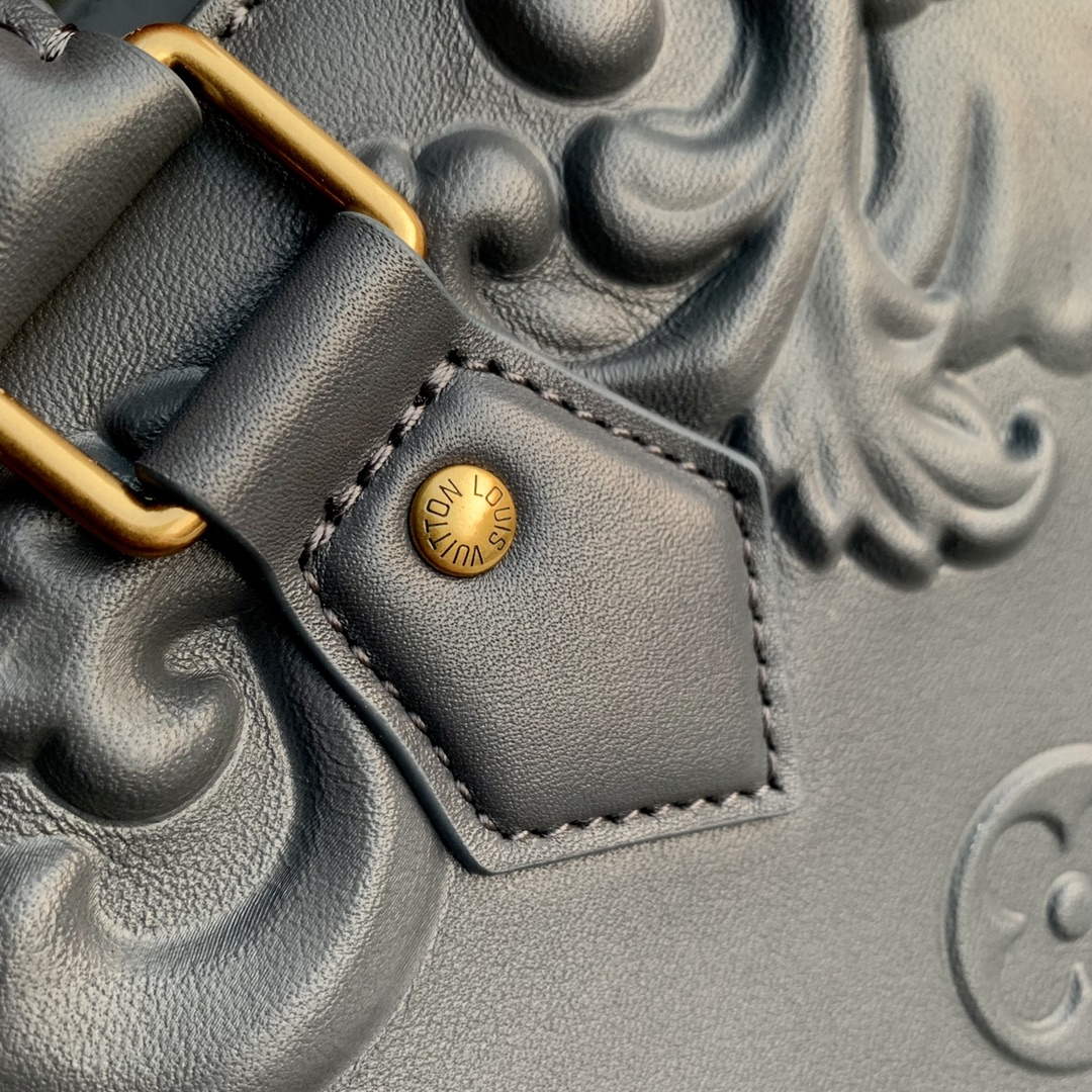 LV M21841 Louis Vuitton Sac Plat Tote Bag Dark Shadow Grey