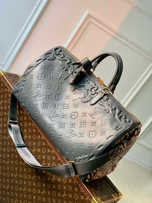 LV M21845 Louis Vuitton Keepall Bandouliere 50 Bag Dark Shadow Grey - Default Title - View 1