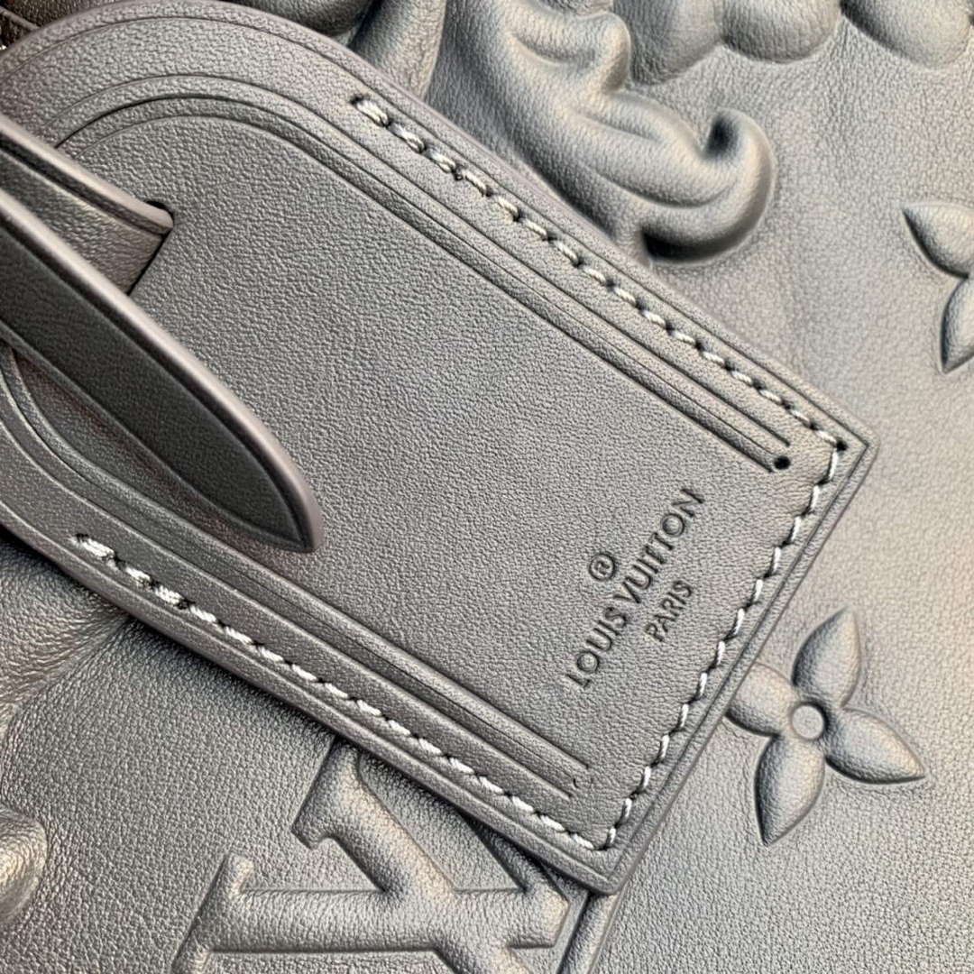 LV M21845 Louis Vuitton Keepall Bandouliere 50 Bag Dark Shadow Grey