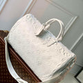 LV M21845 Louis Vuitton Keepall Bandouliere  50 Bag Optic White - Default Title - View 1
