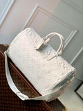 LV M21845 Louis Vuitton Keepall Bandouliere  50 Bag Optic White