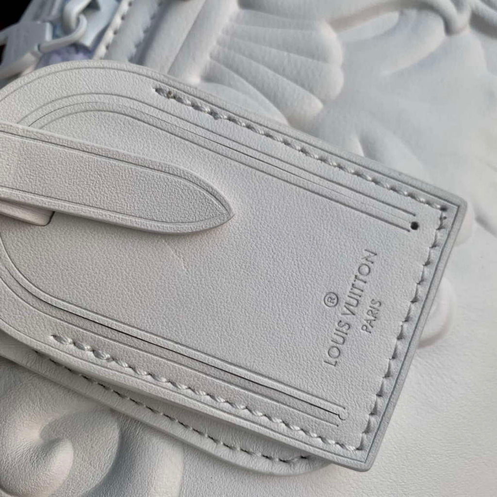 LV M21845 Louis Vuitton Keepall Bandouliere  50 Bag Optic White