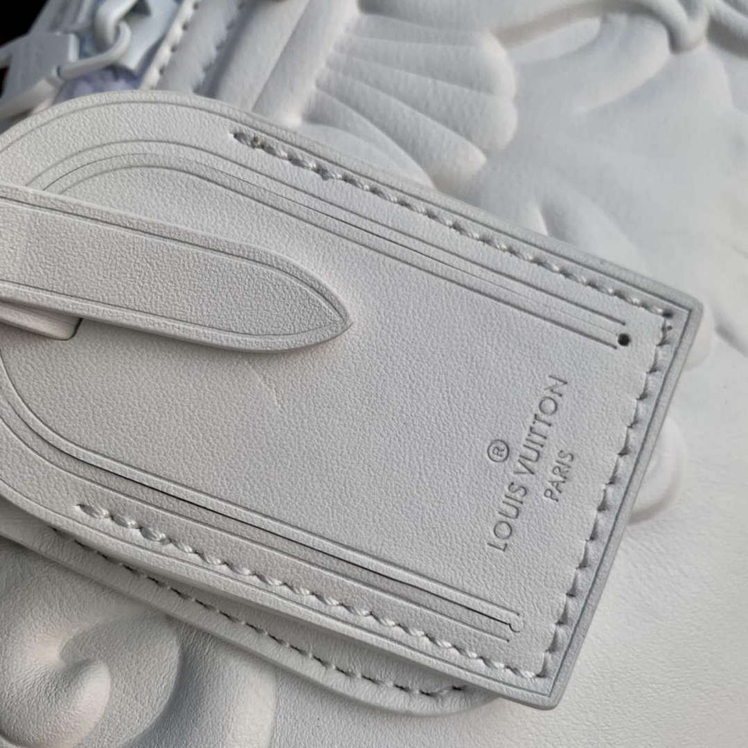 LV M21845 Louis Vuitton Keepall Bandouliere  50 Bag Optic White