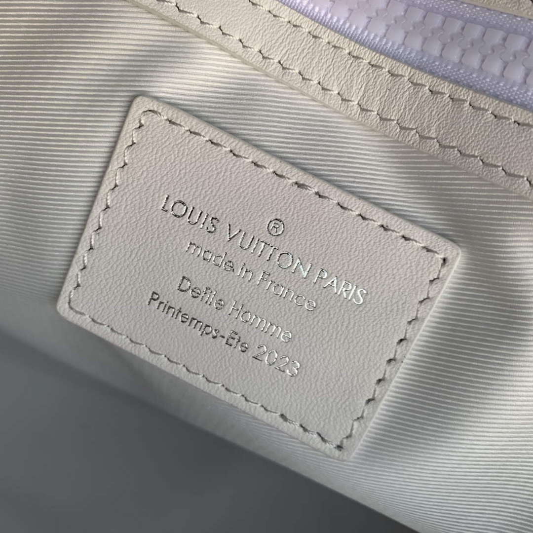 LV M21845 Louis Vuitton Keepall Bandouliere  50 Bag Optic White