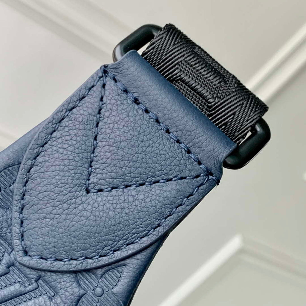 LV M21890 Louis Vuitton Duo Slingbag Calf Leather Blue
