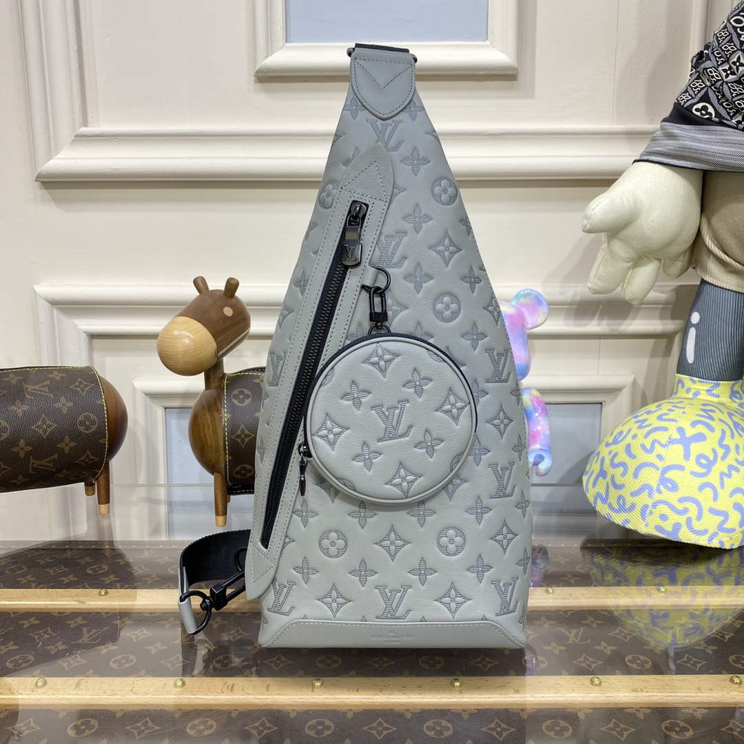 LV M21890 Louis Vuitton Duo Slingbag Grey - Default Title - View 1