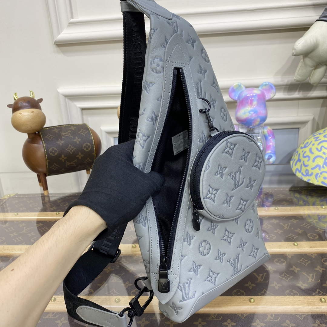 LV M21890 Louis Vuitton Duo Slingbag Grey - Default Title - View 9