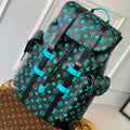 LV M21936 Louis Vuitton LV x YK  Christopher MM Backpack Monogram Black and Blue - Default Title - View 1