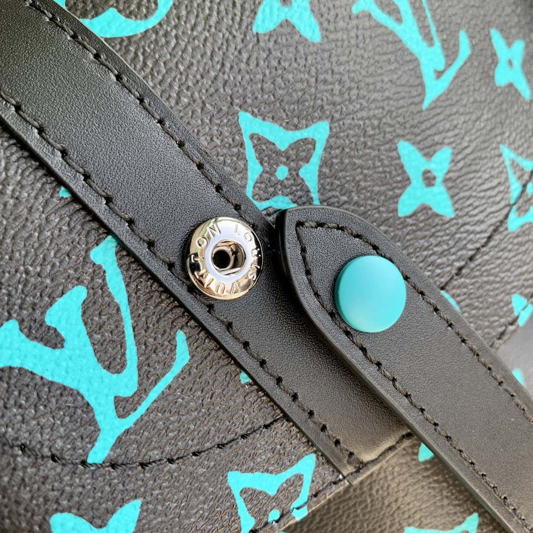 LV M21936 Louis Vuitton LV x YK  Christopher MM Backpack Monogram Black and Blue - Default Title - View 5