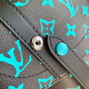 LV M21936 Louis Vuitton LV x YK  Christopher MM Backpack Monogram Black and Blue - Default Title - View 5