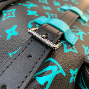 LV M21936 Louis Vuitton LV x YK  Christopher MM Backpack Monogram Black and Blue - Default Title - View 6