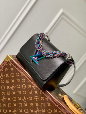 LV M22028 Louis Vuitton Twist MM Bag Epi Leather Black - Default Title - View 2