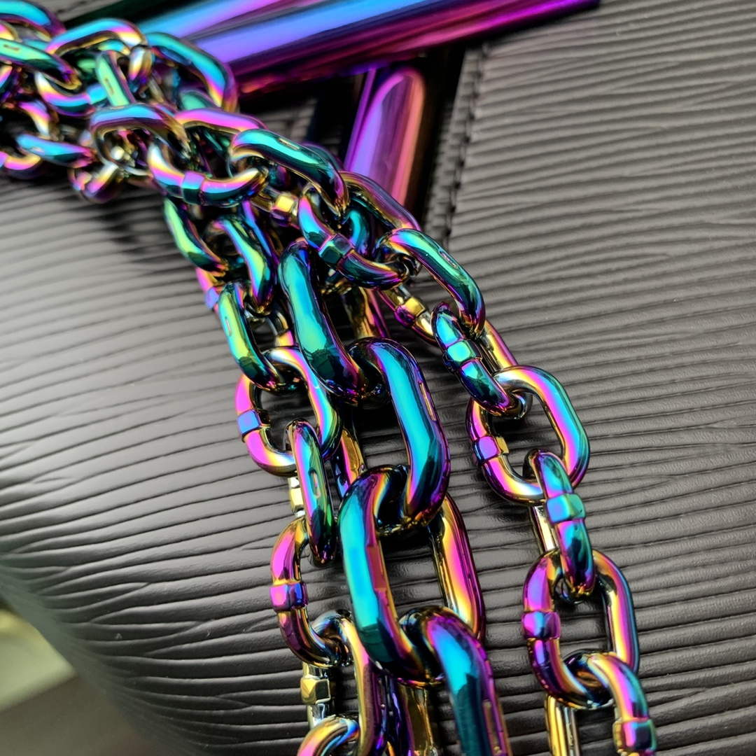 LV M22028 Louis Vuitton Twist MM Bag Epi Leather Black - Default Title - View 6