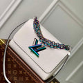 LV M22029 Louis Vuitton Twist MM Bag Epi Leather White - Default Title - View 1